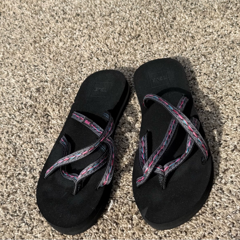 Teva Black and Pink Sandals